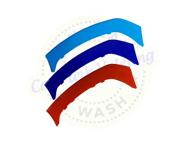 close up of bmw grille insert stripes for sale at cpv hand car wash watford