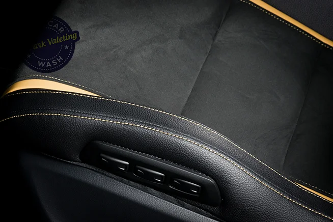 image of car leather seats for people searching how to remove dog hair from car seats